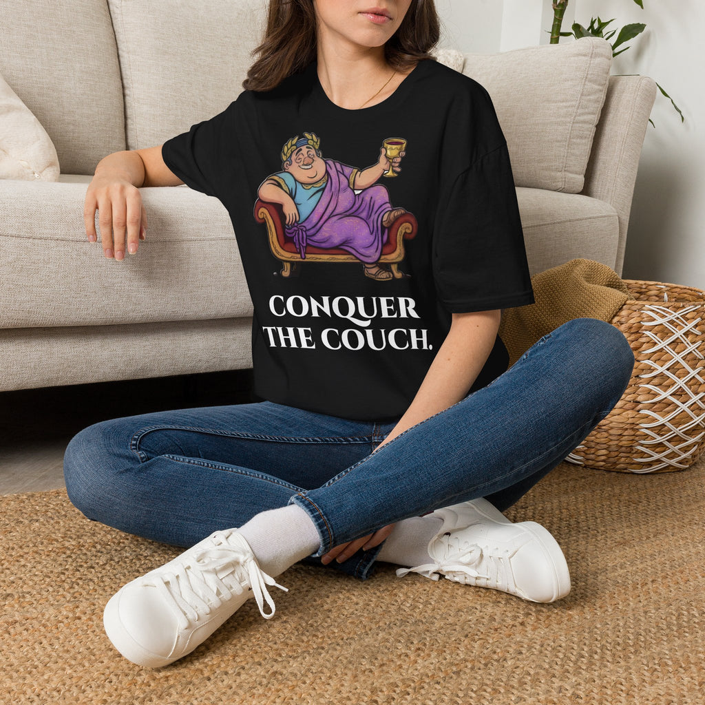 Black · Conquer the Couch. · lifestyle